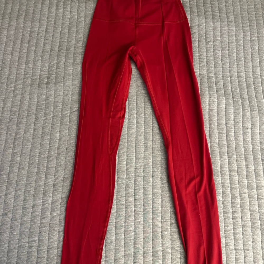 Lululemon Dark Red Leggings 25 align size 2